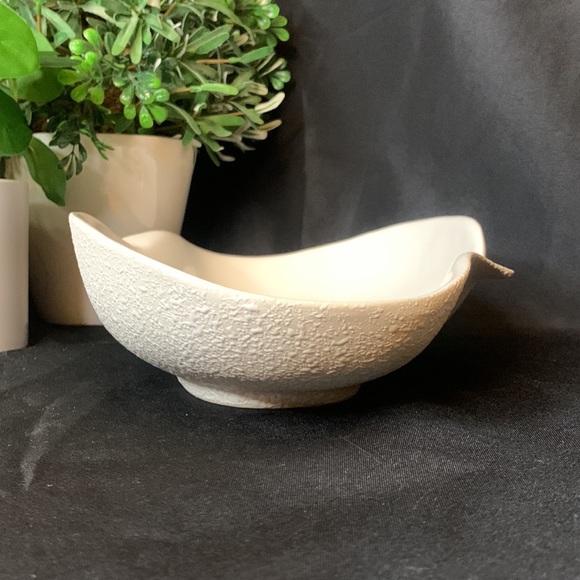 Vintage MCM 1960’s China Craft Originals white spatterware C-511 console bowl - Picture 3 of 11
